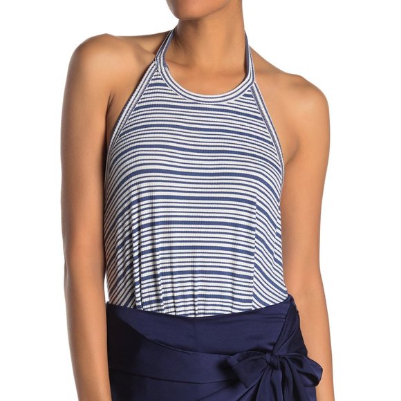 NWT NSR Mariana Ribbed Knit Halter Top Size M - Picture 1 of 7